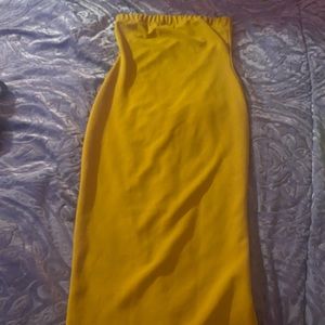 ORANGE-YELLOWISH TUBE TOP DRESS